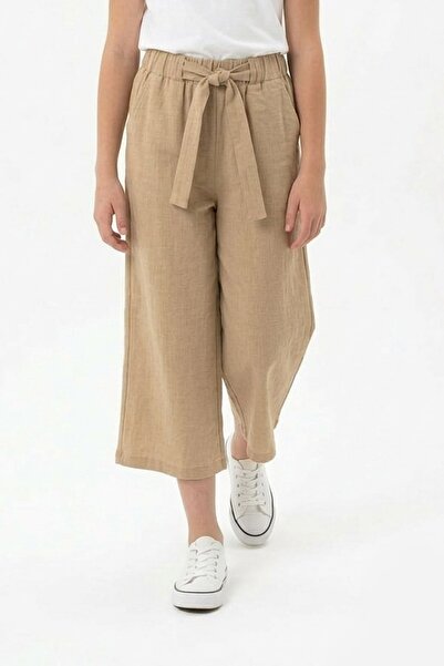 Yağmur Giyim İsob Wide Leg C Pocketed Elastic Waist Belted Aerobin Fabric Cap...