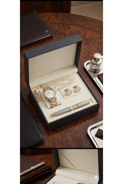 Other Luxury Men's Gift Set – Watch, Pen, Cufflinks, and Prayer Beads | Unpar...