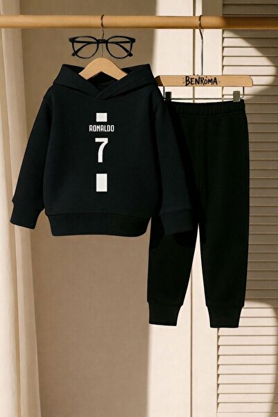 BENROMA KİDS Ronaldo 7 Printed 3 Thread Children's Tracksuit Set