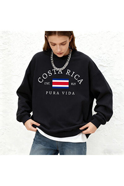 NOISSEY سترة كوستاريكا بورا فيدا فاغلاغينغ مطبوع للسيدات برقبة دائرية للشتاء ...