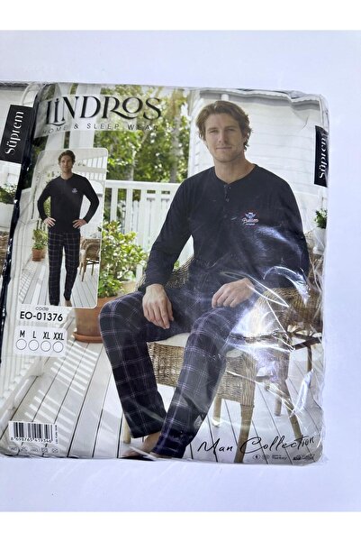 lindros 01376 Men's Single Jersey Pajama Set