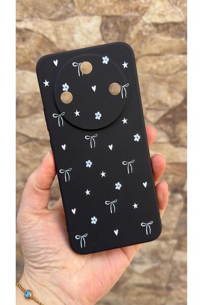 Vip Case Honor Magic 8 Lite Compatible Mini Bow Patterned Silicone Shock-Abso...