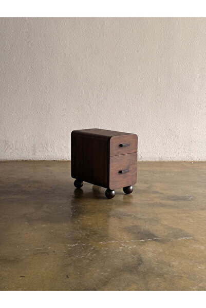 Creawood Lilu 2 Çekmeceli Masif Ahşap Komodin – Doğal Tasarım