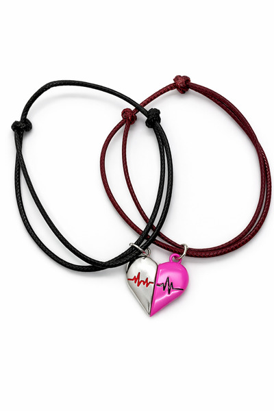 MakeWell Best Friends Magnetic Heart Bracelet – Set of 2 Friendship Bracelets...