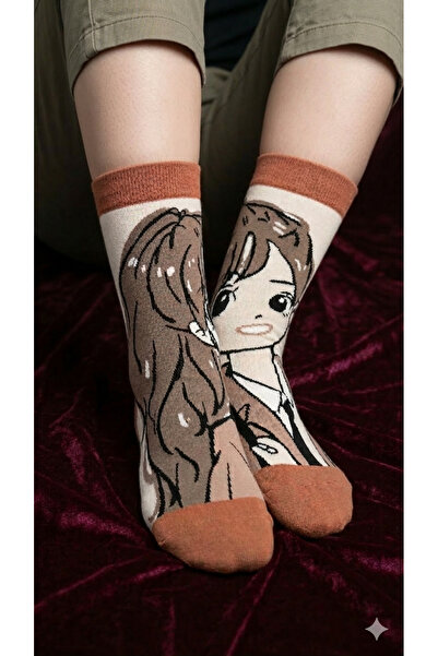 ABAYAT ALAMAL Cotton socks with distinctive anime designs and artistic charac...