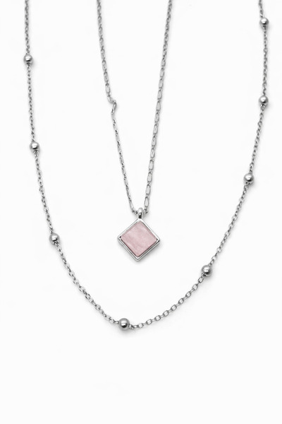 MakeWell Gold Color Chain Necklace Set – Thick Cuban Chain and Minimal Neckla...