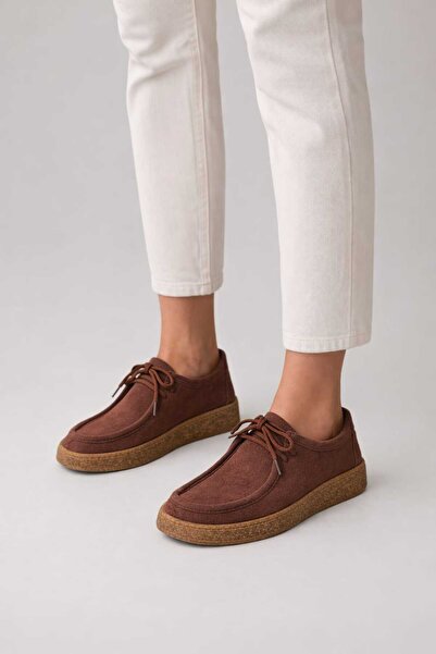 Melinta Shoes ميلينتا ك.كاهفي جلد سويدي حذاء بنعل مطاطي حذاء نسائي كاجوال حذا...