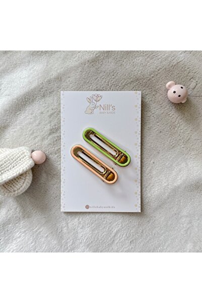 Nills Baby & Kids Metal Clip Buckle Set - Orange & Green 2-Piece