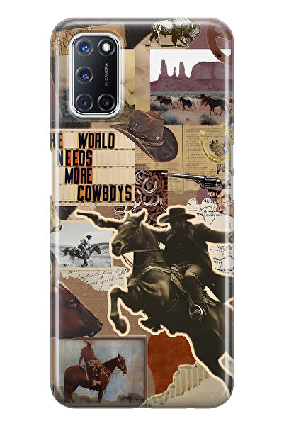 FLAMENKO حافظة هاتف شفافة متوافقة مع هاتف اوبو A52 / A72 / A92 من نوع Cowboy ...