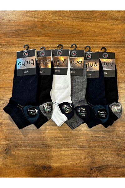 Aytuğ Premium Modal Stitch-Free Comfortable Men's Booties Socks, 6-Pack