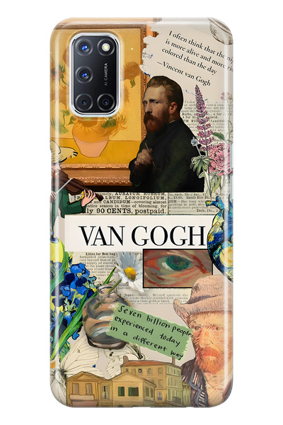 FLAMENKO حافظة هاتف شفافة متوافقة مع هاتف أوبو A52 / A72 / A92 من فان جوخ كول...