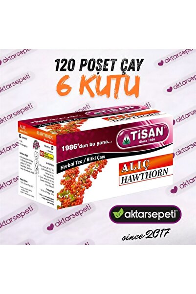 Tisan Alıç Çayı | 6 Kutu | 120 Poşet Çay