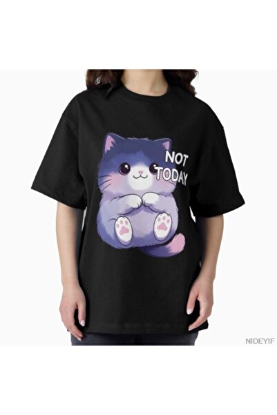 Flood Of Style Not Today Meme T-shirt για άνδρες Γυναικεία 100% Βαμβάκι μπλου...