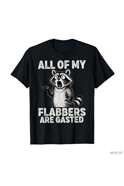 Flood Of Style Αστείο μπλουζάκι με ρακούν "All My Flabbers Are Gasted" 100%  ...