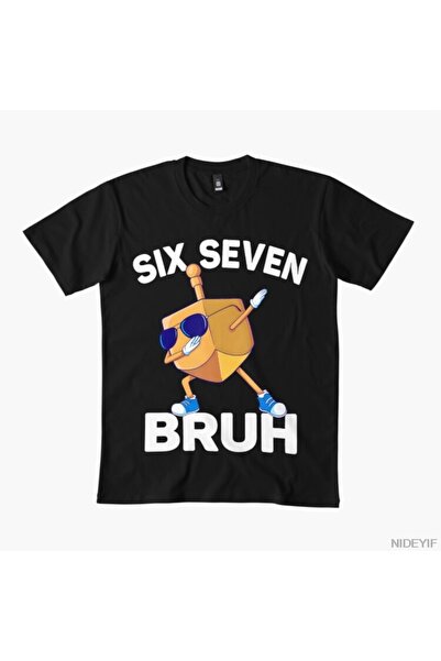 Flood Of Style Six Seven Bruh Dabbing Dreidel Hanukkah Chanukah 67 Meme Μπλου...