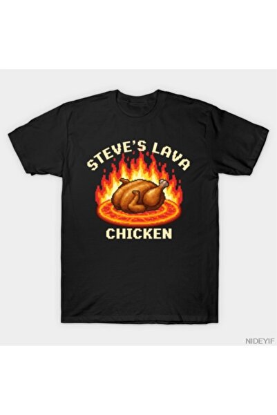 Flood Of Style Lava Chicken Steve's Lava T-shirt 100% P Βαμβάκι u T-shirts γι...