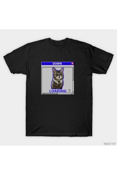 Flood Of Style Μπλουζάκι με μιμίδιο Kitty με κοντό μανίκι 100% P Βαμβάκι u γι...