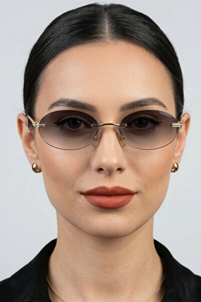 TARSS Merlin Oval Frameless Women's Sunglasses |   Stylish Retro