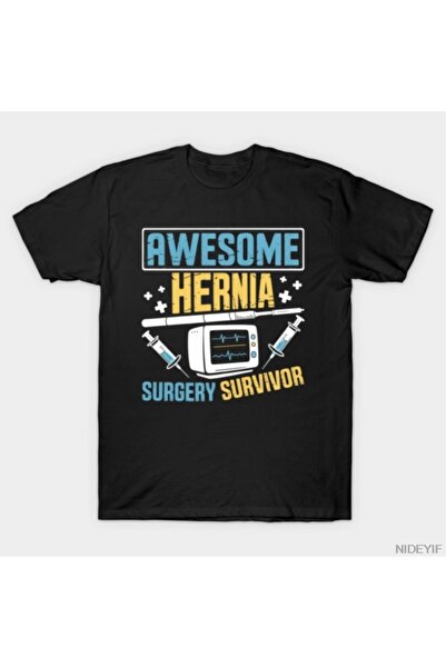 Flood Of Style Tricou amuzant pentru chirurgia herniei pentru bărbați și feme...