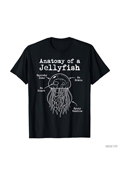 Flood Of Style Anatomia meduzei tăiței picante tricou amuzant cu biologie mar...
