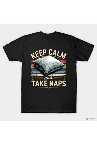 Flood Of Style Αστείο μπλουζάκι Keep Calm and Nap For Men Γυναικεία 100% P Βα...