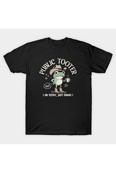 Flood Of Style Public Tooter - Funny Frog Meme T-Shirt for Men Women 100% P C...