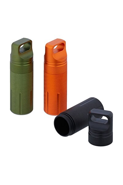 Relaxdays Set of 3 waterproof capsules, Relaxdays, for storing medication or ...