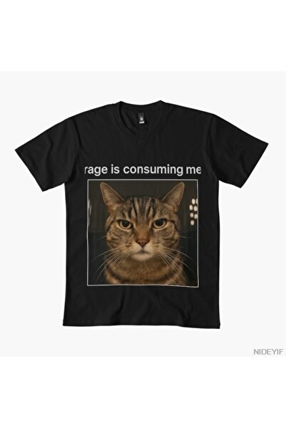 Flood Of Style Anger Swallows Me Funny T-shirt για άνδρες Γυναικεία 100% Βαμβ...