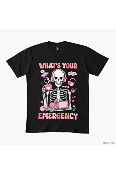 Flood Of Style Ce situație te este la îndemână? Tricou Emergency Skeleton pen...