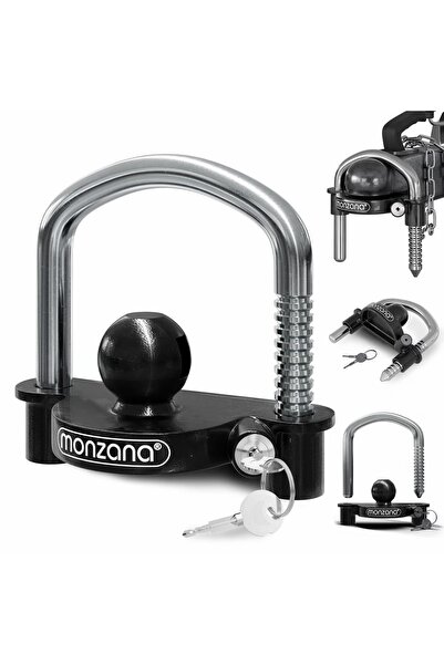 monzana Încuietoare antifurt pentru cuplaj remorcă, 157x79x150mm, cu încuieto...