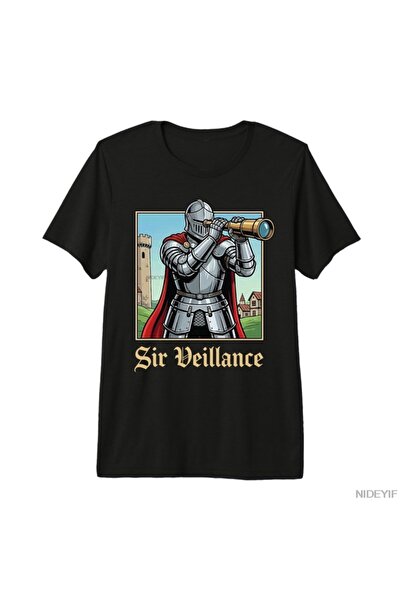 Flood Of Style Ανδρικό και γυναικείο μπλουζάκι Sir Veillance 100% Βαμβάκι μπλ...