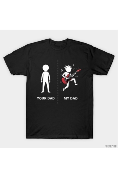 Flood Of Style تي شيرت My Dad Is My Father عازف الجيتار الموسيقي روكر بابا لل...