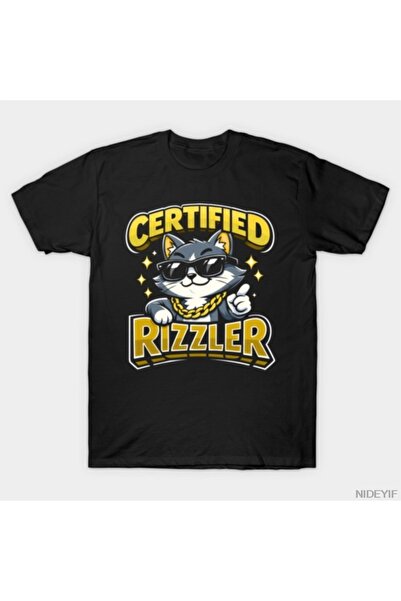 Flood Of Style Certified Rizzler Cool Cat Meme tricou 100% bumbac tricouri pe...