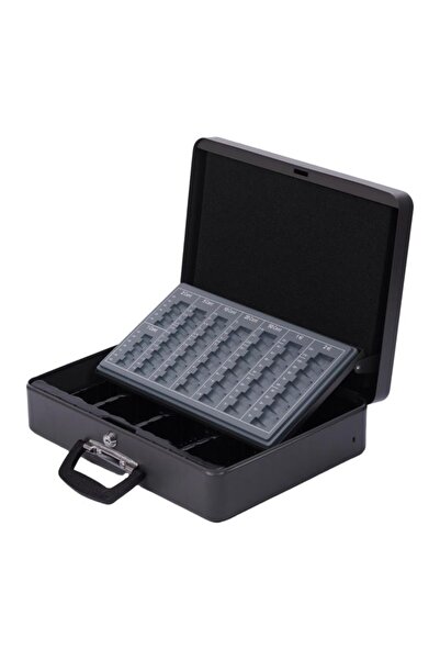 Relaxdays Money box for coins and banknotes, Relaxdays, 10 x 37 x 28 cm, grey