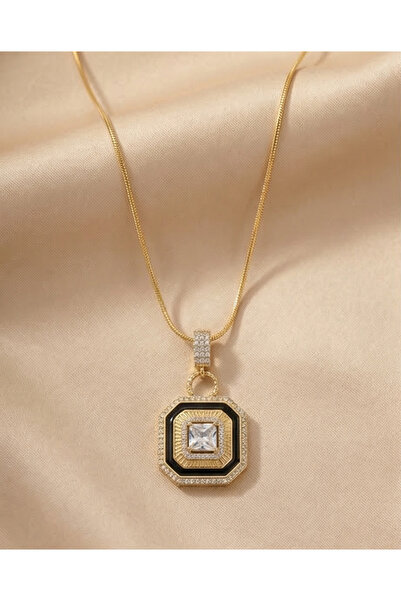 HOSBUTIK Steel Antitarnish Stone Necklace