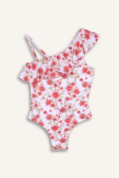 DeFacto Бански костюм с цветя за момичета G5742A826HS