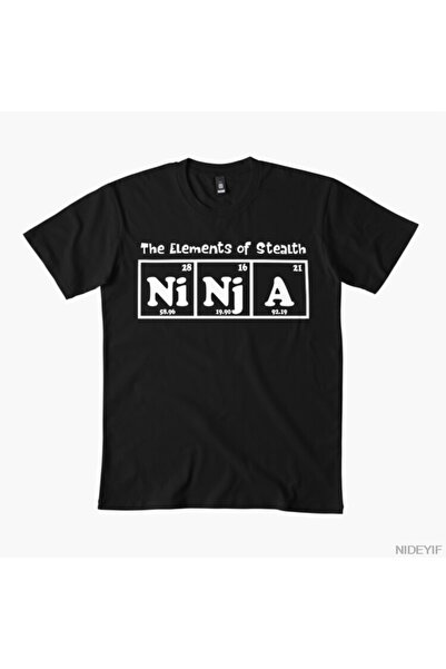 Flood Of Style تي شيرت نينجا "العنصر السري"- تي شيرت مضحك للرجال والنساء مصنو...