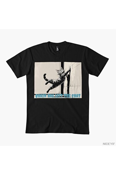 Flood Of Style Brain Got Out Of The Chat—Tricou Shocked pisică Memes pentru b...