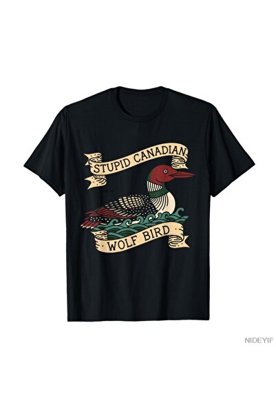 Flood Of Style Μπλουζάκι με αντιμισοφιλικό ζώο από το Canada Wolf Bird Loon γ...