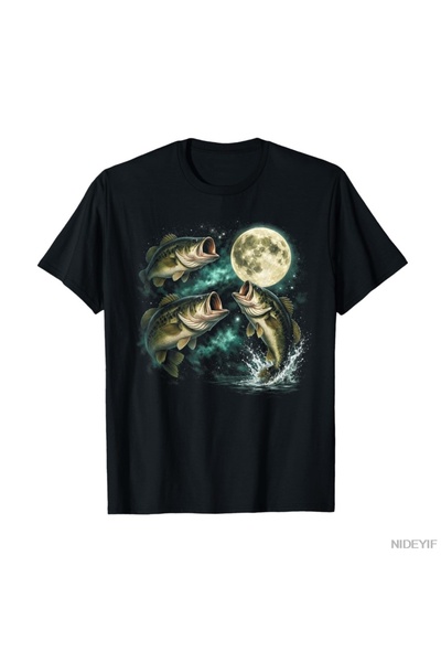 Flood Of Style Bas Fish Howling at the Moon Vintage Fisherman Fisherman trico...