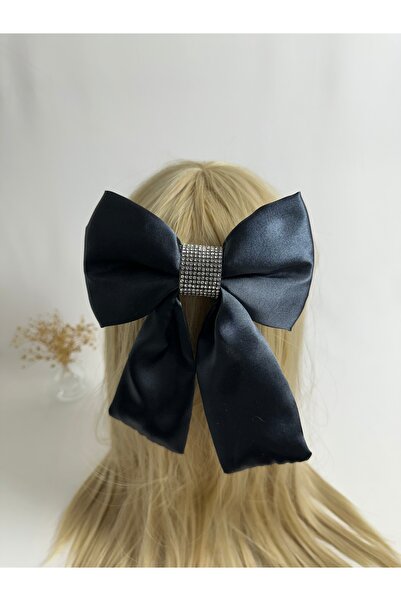 MegssStore Anthracite Stone Satin Bow Automatic Buckle