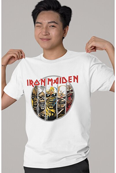SEVBANO Design Iron Maiden Rock Metal Music Band Printed Unisex Oversized T-S...
