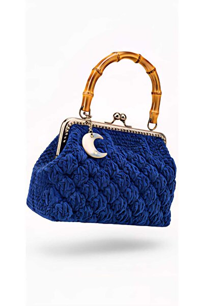 aurellen 20 cm Bamboo Strappy Bag Bursu - Gold, Silver, Smoked Metal Bag Fram...