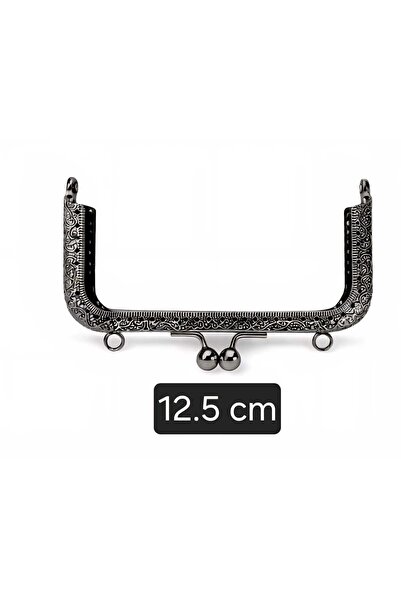 aurellen إطار معدني مربع حقيبة بورسو مقاس 12.5 سم، ذهبي، فضي، مدخن، مكرمية شب...