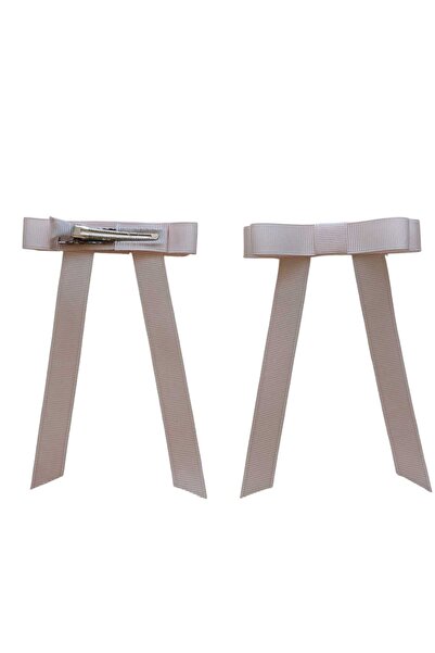 CaramelPeel Women's and Children's White Grosgrain Bowknot Hair Clip - 2-Piec...