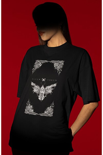 SEVBANO Tricou oversize unisex cu imprimeu Design Sleep Token Rock Metal Musi...