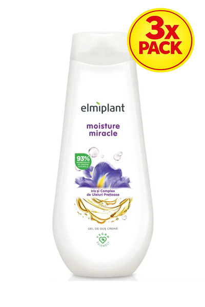 ELMIPLANT 3x PACK Gel de dus crema cu iris si uleiuri pretioase 750ml