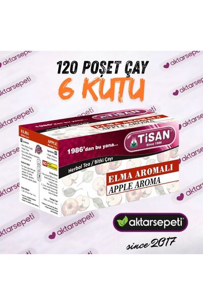 Elma Aromalı Çay | 6 Kutu | 120 Poşet Çay