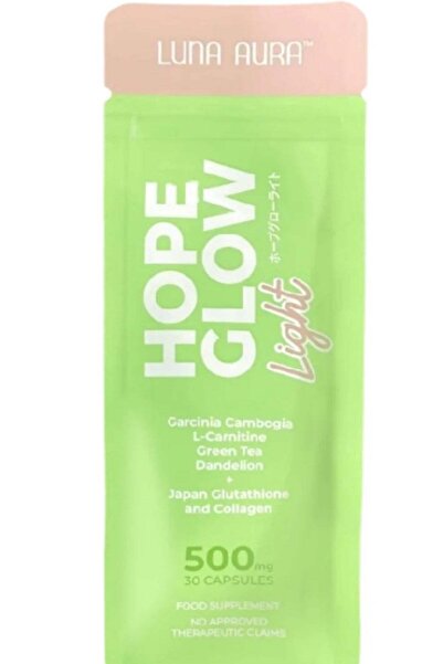 Luna Aura هوب جلو لايت - شاي أخضر، هندباء + جلوتاثيون ياباني وكولاجين ٥٠٠ مجم...