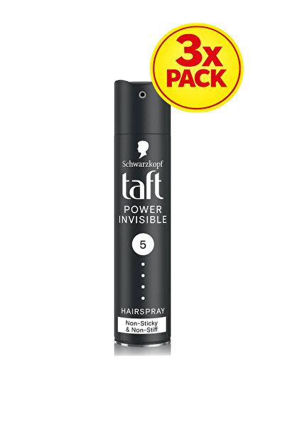 Taft 3x PACK Power Invisible Hair Spray nr. 5